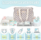 Pritent Baby Diaper Bag Tote,Waterproof Maternity Breast Pump Bags for Mom - Image 4
