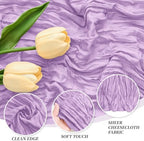 18 Pack Lilac Purple Cheesecloth Table Runner 21.5x120 Inch,Semi Sheer Boho Gauze Cheese Cloth Fabric Table Runners 10 FT Long for Wedding Party Baby Shower Birthday Home Decor - Image 4
