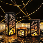 Rossesay 12 Pcs Retirement Lantern Centerpiece for Black and Gold Party - Image 3
