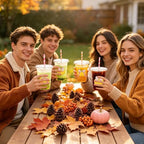 50 Pcs Fall Bow Pumpkin Plastic Party Cups, Thanksgiving Party Favor - Image 5