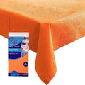 [6 Pack] Orange Paper Tablecloth Disposable for Rectangle Tables, 54 X 108 Inch Party Table Cover with Plastic Backing, Waterproof 3 Ply Table Cloth for Thanksgiving Halloween Fall Harvest Day by Dozobeede