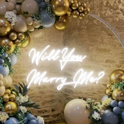 Will You Marry Me Neon Sign, Custom Proposal Decorations, Wedding Proposal Decorations, Will You Marry me?” Light up Sign Size:H13xW24inches - Image 5