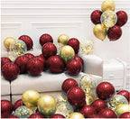 Graduation Decorations Maroon Gold 2026/Burgundy Maroon Graduation Party Decorations/Fall Bridal Shower Decorations/Burgundy Gold Balloons/Birthday Party Decor for Women Fall - Image 4
