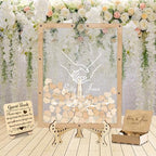 Personalized Wedding Alternative Guest Book, Custom Wooden Guest Book by Unknown