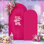 Pink Arch Backdrop Cover Set of 2 Party Wedding Arch Covers Stretchy Backdrop 7.2FT 6FT Decorations Baby Shower Bridal Shower Photo Birthday Hot Pink Arch Stand Cover Spandex - Image 5