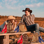 Tinlade 24 Sets Western Cowboy Boots Gift Paper Bags with Paisley Bandanas Western Party Decorations Wild West Kraft Gift Bag Rodeo Cowgirl Boot Hat Goodie Bag for Bachelorette Last Rodeo Party - Image 5