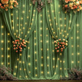 Shillance 30x10ft Olive Green Backdrop Curtains with Lights Photo Drapes Wrinkle Free Fabric Backdrop Curtain for Wedding Birthday Party Baby Shower Bridal Shower Home Party Background Decorations by Shillance
