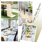 16 Pack Ivory Cheesecloth Table Runners 20x120 Inch Gauze Table Runner 10FT Easter Cheese Cloth Table Runner Rustic Sheer Runner for Wedding Baby Shower Birthday Party Table Decor - Image 5