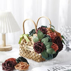 100 Pcs Artificial Foam Rose Flower Faux Bouquet Wedding Fake Rose Gift for Mother's Day Women DIY Bridal Shower Party Table Birthday Home Spring Decor (Shades of 1970s) - Image 5