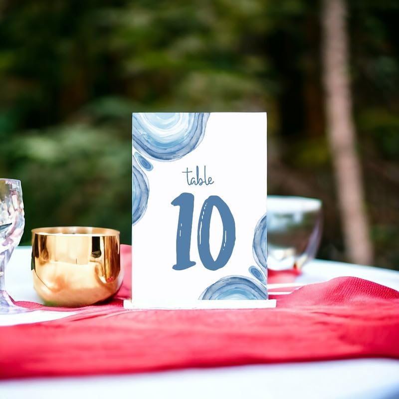 ANANYA FASHION & CRAFTS HUB Hand Drawing Wedding Table Number Cardss 1-100 Double Sided With Head Table For Reception Event Party Baby Shower Birthday 5x7 Inch - Image 2