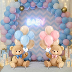 2Pcs Gender Reveal Pink Blue Bear Cardboard Cutouts Standup - Image 2