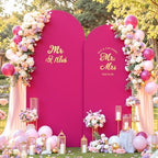 Hot Pink Arch Cover 2 Set-7.2FT, 6FT Arch Backdrop Cover Spandex Fitted Wedding Arch Stand Covers for Bridal Shower Baby Shower Birthday Party Ceremony Banquet Photo Background Decorations by Suppromo