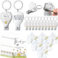 Wesiti 25 Sets Baby Shower Favor for Guests Honey Bee Keychain with Nail Clipper and Bottle Opener Thank You Tag Card Organza Bag by Unteilti