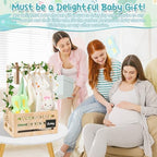 Jupwalz Wooden Baby Shower Crate Closet With Hangers, Letters, Dividers - Easy Assembly Basket for Newborn Boys Girls - Pregnancy Gifts for New Parents - Image 7
