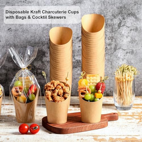 Disposable Charcuterie Cups 120 PCS with 200PCS Sticks and 120PCS Bags - Image 5