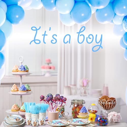 Ziliny 350 Pcs Bear Baby Shower Party Supplies We Can Bearly Wait Paper Plates Napkins Cups and Plastic Cutlery Party Tableware Set for Bear Baby Shower Birthday Decorations, Serves 50 - Image 3