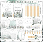 Funnymoom 426 Pcs Winter Baby Shower Games Set, 8 Activities Bingo - Image 3