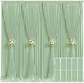 10 Panels Sage Green Backdrop Curtain for Parties Wrinkle Free Dark Green Photo Curtains Backdrop Drapes Fabric Decoration for Weding Baby Shower Birthday Party Photography 50ft(W) x 10ft(H) by Tao-GePartyDecorations