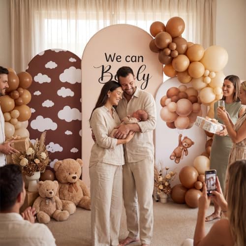 Tingjoo 3 Pcs We Can Bearly Wait Arch Backdrop Cover, 4/5/6ft - Image 5