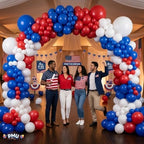 PMU DIY Professional Balloon Arch Premiere Kit (Patriotic Red, White, and Blue) Balloon Garland for Party Decoration, Decoration Kit for Birthday Party, Graduation, Baby Shower(41703-61646-48102)Pkg/1 - Image 2