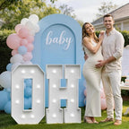 Imprsv Marquee Letters OH, 3FT Light Up Letters Baby Shower Decorations by Letsmakeitimpressive