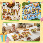 4PCS Baby Charcuterie Board Letters-(with 14 Balloons) Fillable Letter Food Serving Tray for Party Desserts Container Fruit Platter,Reusable for Baby Shower Gender Reveal Birthday Party Décor - Image 6