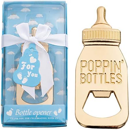 24 Packs Poppin Bottle Openers for Baby Shower Favors,Gifts,Decorations and Souvenirs (Blue, 24) by YKLIGTNPARTYFAVORS