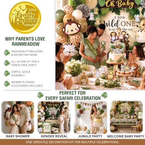 272 Pc Safari Baby Shower Decorations, Jungle Animal Party Set - Image 3