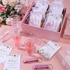 36 Sets Baby Shower Favor for Guests It's a Girl Acrylic Shot Glasses with Bottle Opener Keychains Thank You Card Organza Bag Boy Girl Theme Party Thank You Return Gift for Gender Reveal - Image 5