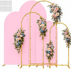 4,5,6FT Arch Backdrop Stand and Cover Set (Pink) by Paxdeje