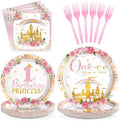 Grencian 96Pcs Princess 1st Birthday Party Decorations for Girls, Serves 24 by Grencian