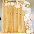 Gold Glitter Sequin Backdrop Curtains 8ftx8ft Photo Drapes by Fanqisi