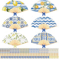Roowest 36 Pcs Amalfi Coast Lemon Folding Hand Fans Bulk, Party Decorations by Roowest