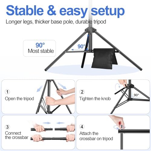 EMART Backdrop Stand 10x10FT Adjustable Back Drop Stand for Party Events - Image 4
