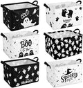 CHENGU 6 Pack Halloween Storage Basket Collapsible Halloween Ghost Bins by CHENGU