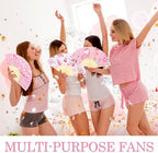 Roowest 36 Pcs Pink Cowgirl Party Favors Fans for Women, Tea Party Decor - Image 6