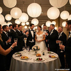 LIHAO 20PCS White Paper Lanterns with Lights, Round Hanging - Image 3