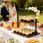 Cupcake Stand, Swing Wood Cupcake Stand Large Dessert Stand Cupcake Display Stand 2 Tier Tiered Serving Tray Cupcake Tower for Farmhouse Decor, Party Serving Tray, Vendor Dessert Table Display Set - Image 6