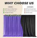 30ft x 10ft Purple Backdrop Curtains, Wrinkle-Free Sheer Chiffon Fabric Photo Backdrop Drapes for Wedding Arch Party Ceremony Stage Photography Decorations - Image 7