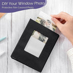 Tinlade 10 Pieces Small Photo Album 4 x 6 Inch Picture Album 26 Clear Pages Hold 52 Pictures Linen Cover Photo Book with Front Window(Black, Gray, Blue) - Image 5