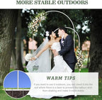 Wedding Arch Backdrop Stand Set of 2, White Metal, 7.3FT & 6FT - Image 6