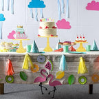 Set of 3 Pieces Cake Stands Iron Cake Holder Dessert Display Plate Serving Tray for Baby Shower Wedding Birthday Party (Yellow) - Image 5