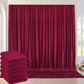 30ft×10ft Wrinkle Free Burgundy Backdrop Curtain for Wedding Party, 6 Panels 5×10ft Soft Silky Polyester Wine Red Photo Backdrop Drapes for Birthday Parties Baby Shower Mother's Day Photography by ENJOYYOURPARTY