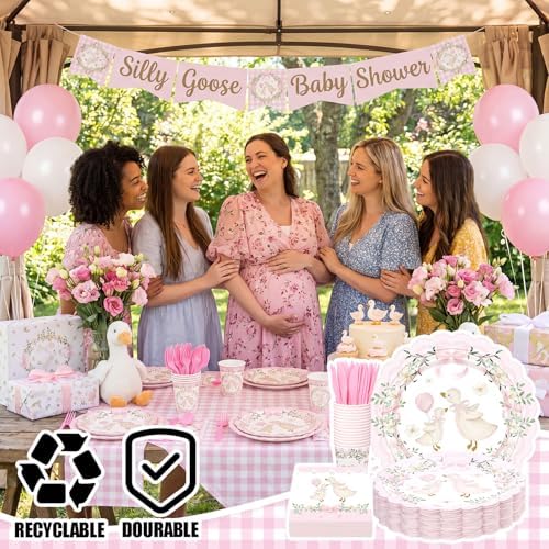 Zhehao Silly Goose Baby Shower Party Tableware Set for 50 Guests - Image 3