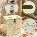 Acrylic Card Box with Lock & Slot, Warmy Cream Money Gift Card Box for Wedding Reception, Cash Envelope Box Ideal for Graduation Bridal Baby Shower Quinceanera & Baptism Party Supplies - Image 6