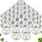 MTLEE 50 Pcs Greenery Wedding Candles Gift Favors for Guests 1 Oz by MTLEE