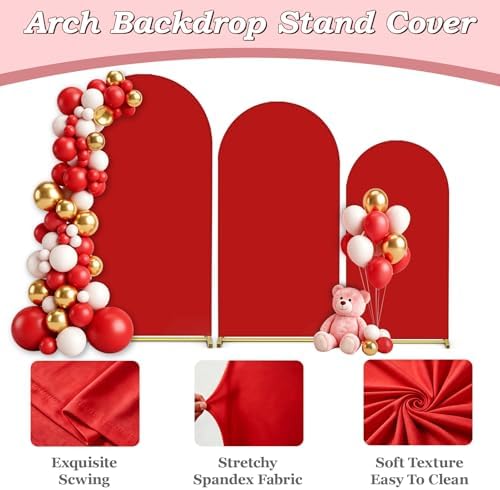 Arch Covers Set of 3(7.2FT+6.6FT+6FT), Arch Backdrop Stand Cover - Image 5