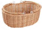 Wicker Picnic Baskets with Handles.Kingwillow. (Natural) by KINGWILLOW