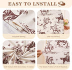 Moukeren a Little Cowboy is on the Way Arch Backdrop Cover 6ft and 7.2ft for Western Cowboy Themed Baby Shower Party Gender Reveal Birthday Party Banquet Photo Arches Background Decorations - Image 3