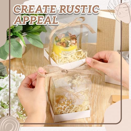 36 Set 3.5x3.5x4 in Candle Gift Package Transparent, White, 24 Set - Image 4